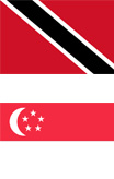 Trinidad Singapore Flags